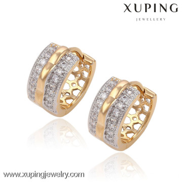 90478 New Products Two -Tone Huggie Earrings Fashion jewelry earring